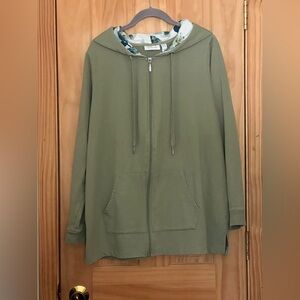 Denim & Co. Active Regular French Terry Zip-Up Jacket w/ Print